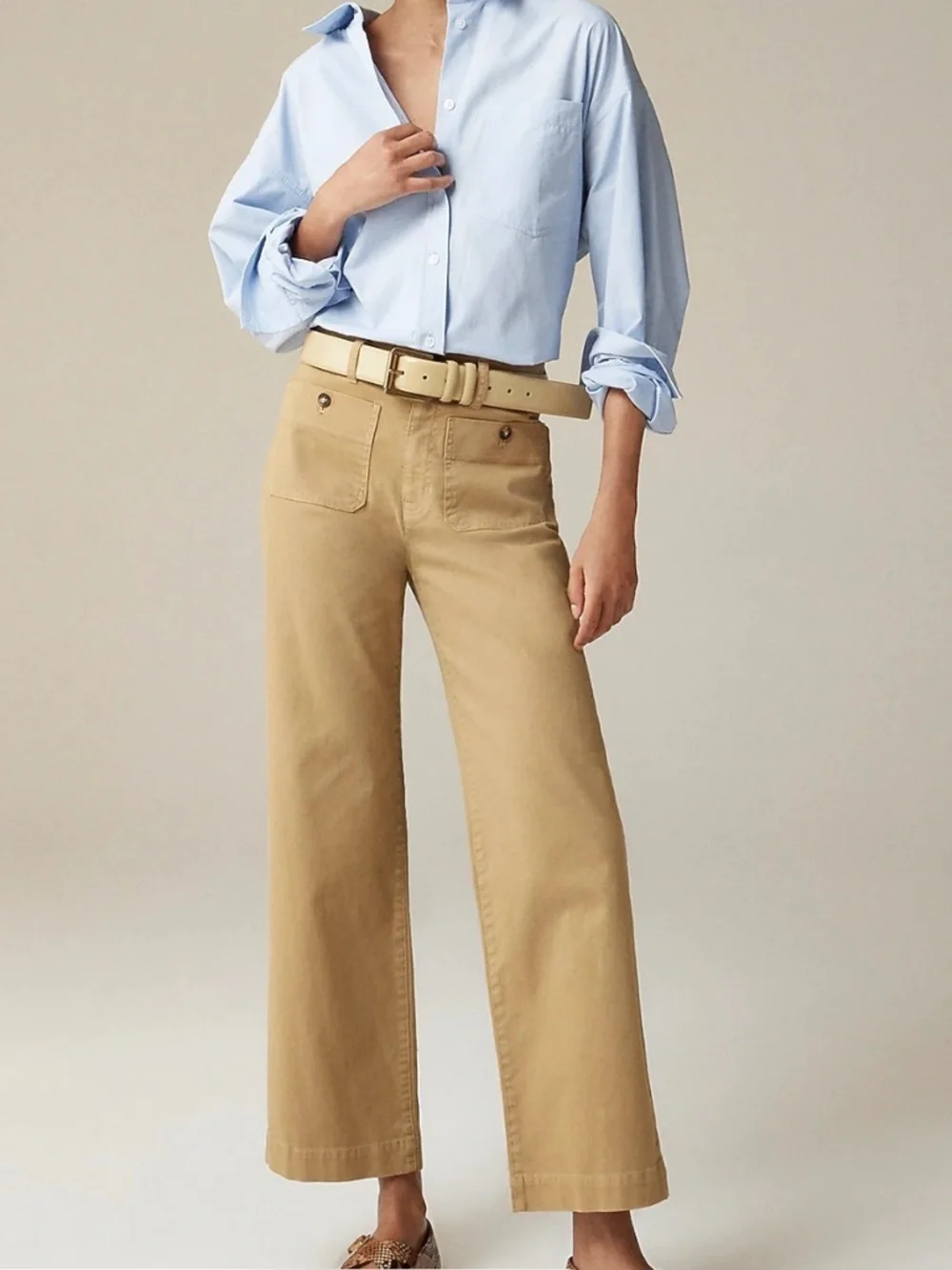 Like new J.Crew Sailor slim wide-leg chino pant